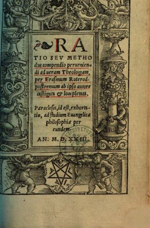Ratio Sev Methodus compendio perueniendi ad ueram Theologiam
