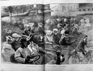 Reproduktion einer Buchdoppelseite - Paris Automobile