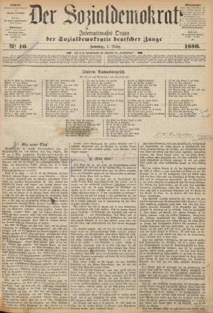 No 10. Sonntag, 7. März. 1880.