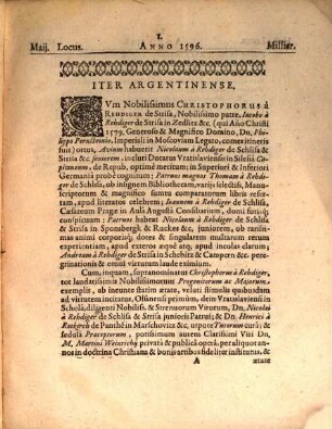 Itinerarium Germaniae, Galliae, Angliae, Italiae