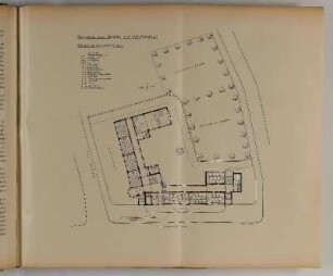 Schulhaus beim Nordbahnhof (Uhlandschule). Grundriss vom Erdgeschoss.