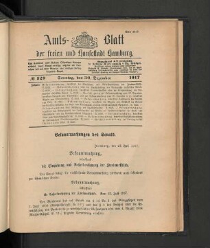 No. 329, 30. Dezember 1917