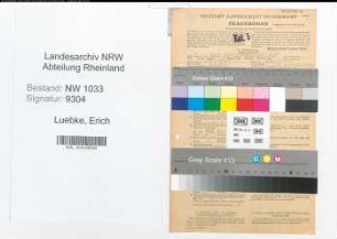 Entnazifizierung Erich Luebke , geb. 19.01.1911 (Polizeibeamter)