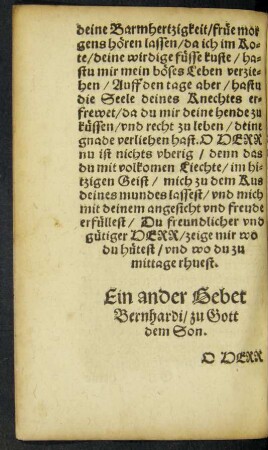 Ein ander Gebet Bernhardi/ zu Gott dem Son.