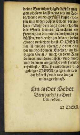 Ein ander Gebet Bernhardi/ zu Gott dem Son.