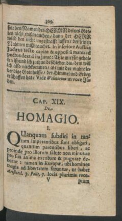 Cap. XIX. De Homagio