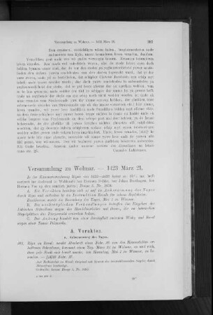 Versammlung zu Wolmar. - 1423 März 21.