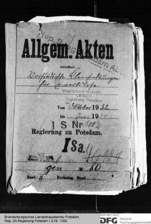Vorstädtische Kleinsiedlungen, insbesondere für Erwerbslose. Allgemeines