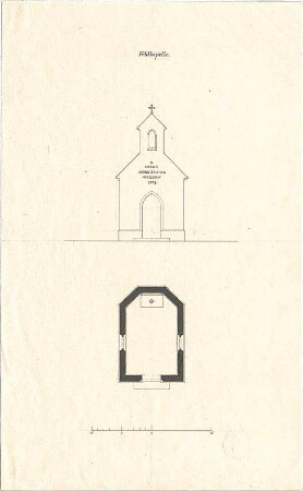 Speeth, Ferdinand; Haindorf; Feldkapelle - Grundriss, Ansicht