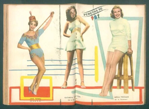 Jane Powell, Kathryn Grayson, Mona Freeman - [Ilustración] : Pebetas de PBT