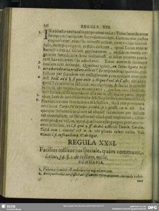 Regula XXXI. Facilius tollitur jus speciale, quàm commune