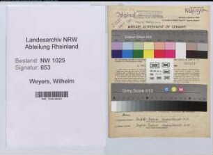 Entnazifizierung Wilhelm Weyers , geb. 29.04.1893 (Dreher)