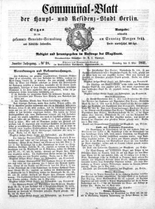 1861,18: No. 18, 5. Mai 1861
