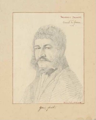 Bildnis Drovetti, Bernardino (1776-1852), Diplomat, Archäologe