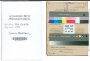 Entnazifizierung Karl Georg Sparrer , geb. 08.01.1907 (Beamter)