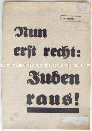 Antisemitische Hetzschrift über die angeblichen Weltherrschaftspläne der Juden