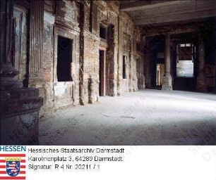 Darmstadt, Ausbau des ehemaligen Mollertheaters zum Haus der Geschichte / Vestibül, 2 Innenaufnahmen