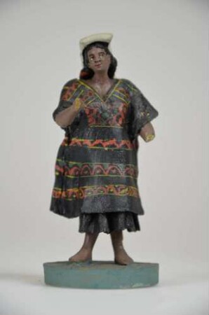 Genrefigur "Frau in traditioneller Kleidung der Maya"