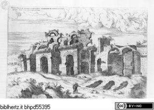 Discorsi sopra l'antichità di Roma., Tafel 33: Haec faciem medii corporis Thermarum Dioclitiani, ...