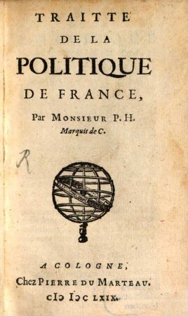 Traitté De La Politique De France