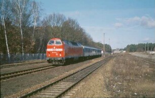 Beelitz Lok 219 129 Einfahrt Nahverkehrszug P-JB