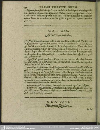 Cap. CXCI. Monitum singulare