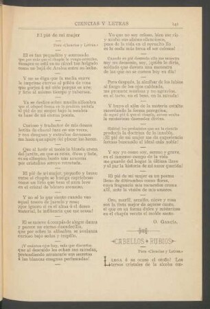 El pié de mi mujer : [Poesía]