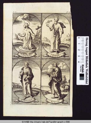Die Heiligen S. Stephen, S. Philip, S. Timothy und S. Titius.