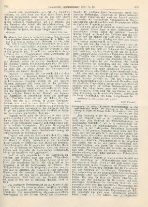 325-326 [Rezension] Humbert, Paul, Les prophêtes d'Israël ou les tragiques de la Bible