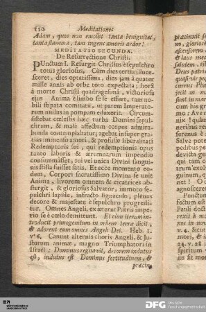 Meditatio Secunda. De Resurrectione Christi.