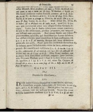 Caput III. De Domicilii Divisione
