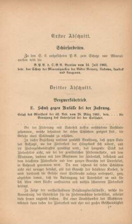 Dritter Abschnitt. Bergwerksbetrieb.