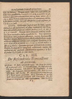 Cap. III. De Rescindenda Transactione ob errorem.