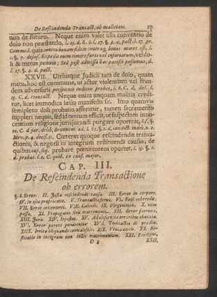 Cap. III. De Rescindenda Transactione ob errorem.