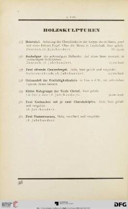 Holzskulpturen (Nr. 355-361)