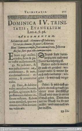 Dominica IV. Trinitatis, Evangelium Luc. 6, v. 36.