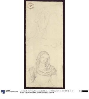 Gewandstudie & Dame mit Schleier