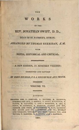 The works of the Rev. Jonathan Swift ..., 6
