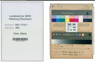 Entnazifizierung Maria Krier , geb. 22.07.1898 ()