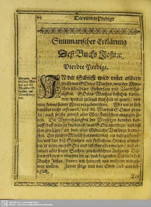[Des Buchs Josuae. Vierdte Predigt]