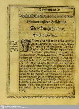 [Des Buchs Josuae. Vierdte Predigt]