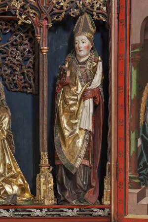 Annenaltar — Anna selbdritt mit zwei Heiligen — Heiliger Bischof