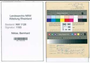 Entnazifizierung Bernhard Niklas , geb. 22.05.1908 (Polizist)