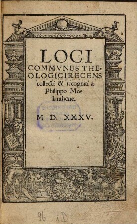 Loci Commvnes Theologici