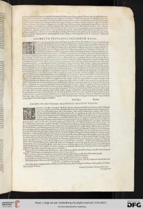 Exemplum privilegii galliarum regis