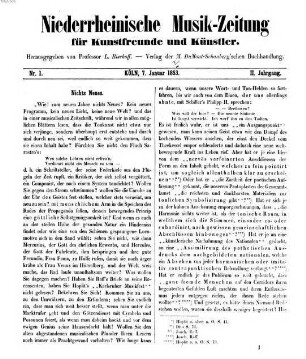 Niederrheinische Musik-Zeitung für Kunstfreunde und Künstler. 2, 2. 1854