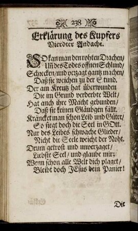 Erklärung des Kupfers Vierdter Andacht.