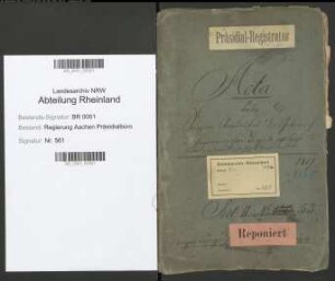 Suppen-Anstalt und Gebrauch des Papiniarischen Topfes resp. Speise-Anstalten sowie Specialfonds für den Betrieb der Speise-Anstalt. Bd. 1