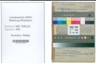 Entnazifizierung Walter Kunhenn , geb. 10.09.1895 (Kaufmann)