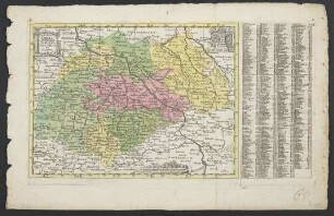 Tabula Compendi[os]a Saxoniae, Thur[ingiae], Misn[iae] et Lusatiae